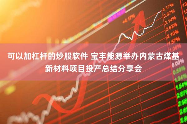 可以加杠杆的炒股软件 宝丰能源举办内蒙古煤基新材料项目投产总结分享会