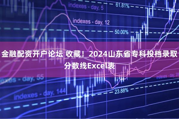 金融配资开户论坛 收藏！2024山东省专科投档录取分数线Excel表